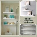 Ver imagem 5 de KIT COM 3 PRATELEIRAS EM MDF BRANCAS + KIT DE INSTALAÇÃO