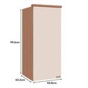 Ver imagem 4 de Guarda Roupa Aereo Modulado com 1 Porta 996mm Setiba Plus Rimo Carvalho/palha