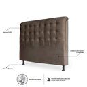 Ver imagem 3 de Cabeceira Estofada Cama Box Casal Louise 140Cm Marrom