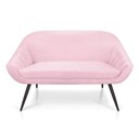 Ver imagem 6 de Kit 01 Namoradeira 02 Lugares e 02 Poltronas Giovana Suede Rosa Bebê de Ferro