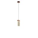 Ver imagem 3 de Lustre Pendente Barra Cristal Rose Led 7w 3 Cores Bivolt