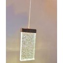 Ver imagem 2 de Lustre Pendente Barra Cristal Rose Led 7w 3 Cores Bivolt