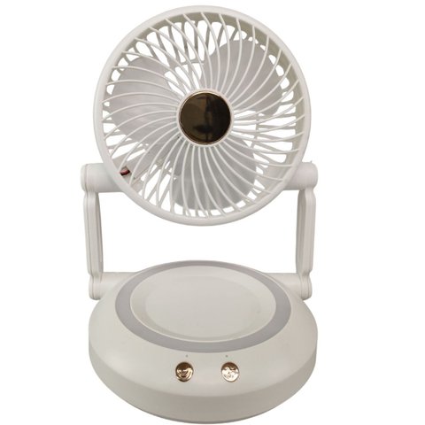 Ventilador Mesa Dobravel 3 Velocidades Luz Led Usb Portatil Decoraçao Escrivaninha Verao Calor Maqui