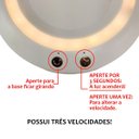 Ver imagem 3 de Ventilador Mesa Dobravel 3 Velocidades Luz Led Usb Portatil Decoraçao Escrivaninha Verao Calor Maqui