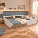 Ver mais imagens de Cama Infantil Montessoriana Casal Onda