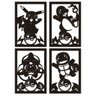 Kit 4 Quadros Pokémon Silhueta em Mdf Preto 40x28 Cm (pikachu, Charmander, Bulbasaur, Squirtle) - 1