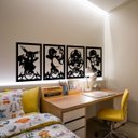 Ver imagem 5 de Kit 4 Quadros Pokémon Silhueta em Mdf Preto 40x28 Cm (pikachu, Charmander, Bulbasaur, Squirtle)