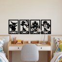 Ver imagem 6 de Kit 4 Quadros Pokémon Silhueta em Mdf Preto 40x28 Cm (pikachu, Charmander, Bulbasaur, Squirtle)