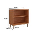 Ver imagem 3 de Módulo Cozinha Mgm Divina Balcão C/ Tampo C/ 2 Portas 80 Cm Cinamomo/off White-mgm