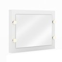 Ver imagem 1 de Espelho de Penteadeira Suspensa para Quarto Decorativa PE2006 MPD Branco - Gran Belo