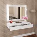 Ver imagem 3 de Espelho de Penteadeira Suspensa para Quarto Decorativa PE2006 MPD Branco - Gran Belo