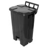 Lixeira Plástico Quadrado com Pedal de 100 Litros Preto - P100p - Jsn Cesto Plástico Quadrado com Pe - 1