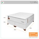 Ver imagem 6 de Cama Box King + Colchão Molas Pocket Topazio Donatello 198x200x64cm