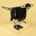 Ver mais imagens de Kit 2 Varal de Chão com Abas Retrátil Slim Preto Mor