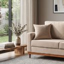 Ver imagem 2 de Sofa 2 Lugares Living 1,88 m Base de Madeira México:Veludo Capuccino