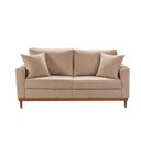 Ver imagem 3 de Sofa 2 Lugares Living 1,88 m Base de Madeira México:Veludo Capuccino