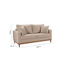 Ver imagem 5 de Sofa 2 Lugares Living 1,88 m Base de Madeira México:Veludo Capuccino