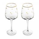 Ver imagem 1 de Conjunto 2 Taças de Vinho Balls Fio de Ouro 350ml Vidro - Wolff