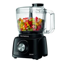 Mini Processador Mondial Turbo Pratic Mp-16-b Preto 300w 127v 69925-01 - 4