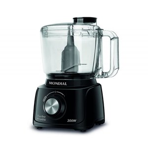 Mini Processador Mondial Turbo Pratic Mp-16-b Preto 300w 127v 69925-01