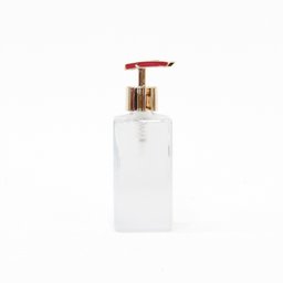 Frasco Square 250ml Degradê Branco Válvula Dourada para Sabonete/álcool em Gel - 2