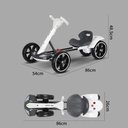 Ver imagem 2 de Kart Eletrico Infantil Dobravel Ate 65kg com Led e Controle - Xcell - Branco
