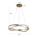 Ver imagem 4 de Lustre Pendente Nordecor Euni Odi 2874 60cm Dourado Fosco Led Bivolt