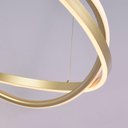 Ver imagem 3 de Lustre Pendente Nordecor Euni Odi 2874 60cm Dourado Fosco Led Bivolt