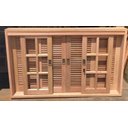 Ver imagem 2 de JANELA VENEZIANA DE CORRER RETA MACIÇA EM CEDROARANA 1,60X1,00X14  ACOMPANHA TRILHOS DUPLOS,ROLDANAS