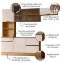 Ver imagem 4 de Cozinha Armário 4 Peças Paneleiro Balcão para Pia Etna Carvalho Oak Off White Poliman