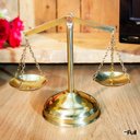 Ver imagem 5 de Balança Latão Símbolo Direito Justiça Decoração Artesanal G