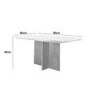 Ver imagem 3 de Conjunto Sala de Jantar Mesa Olímpia 90cm Mdf Canto Reto e 4 Cadeiras Liz Moderna