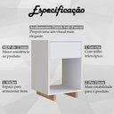 Ver imagem 5 de Mesa de Cabeceira 1 Gaveta e 1 Nicho B88 Branco Montana Novam Branco Montana