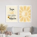 Ver imagem 2 de Kit 2 Quadros Seja Luz na Vida de Alguém 33x24cm - com Vidro:moldura Branca