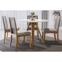Ver imagem 7 de Kit 2 Cadeiras de Cozinha Lara 2cmm009ca Premium Madeira Maciça 2 Un Carvalho/boucle Bege Fendi/