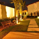 Ver imagem 2 de Espeto Led Jardim 5w Amarelo Âmbar Bivolt Preto