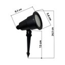 Ver imagem 5 de Espeto Led Jardim 5w Amarelo Âmbar Bivolt Preto