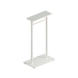 Expositor Central com 2 Colunas Cremalheira para Acessórios de 60 Cm Comac New Branco - 1