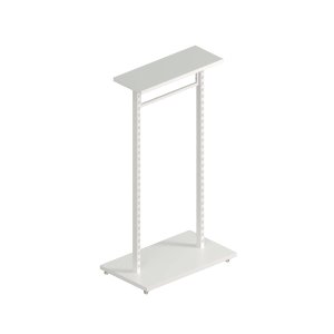 Expositor Central com 2 Colunas Cremalheira para Acessórios de 60 Cm Comac New Branco