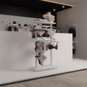 Ver imagem 3 de Expositor Central com 2 Colunas Cremalheira para Acessórios de 60 Cm Comac New Branco
