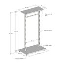 Ver imagem 2 de Expositor Central com 2 Colunas Cremalheira para Acessórios de 60 Cm Comac New Branco