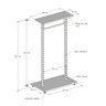 Expositor Central com 2 Colunas Cremalheira para Acessórios de 60 Cm Comac New Branco - 2