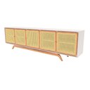 Ver imagem 3 de Balcão Buffet Ricco 273 5 Pts Laca com Portas em Palhinha Off White