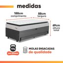 Ver imagem 2 de Cama Bibox Baú com Colchão City Solteiro e Cama Auxiliar Conjugada 88x188x69cm Bela
