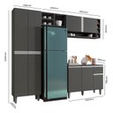 Ver imagem 5 de Cozinha Vanessa e Balcão de Pia Tatiane 120 Cm Cinza Fosco - Ajl