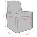 Ver imagem 4 de Poltrona de Balanço 66cm com Puff Multimóveis Cr45268