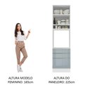 Ver imagem 6 de Torre Quente Madesa Lux 60 cm 1 Porta 3 Gavetas Branco/Cinza
