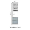 Ver imagem 4 de Torre Quente Madesa Lux 60 cm 1 Porta 3 Gavetas Branco/Cinza