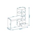 Ver imagem 4 de Mesa Computador Casal Elisa C/ 2 Gavetas e 6 Nichos Cinamomo - Permóbili