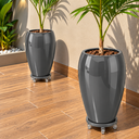 Ver imagem 2 de Vaso Vietnamita Fibra de Vidro Tóquio g 74cm Grande Plantas Cinza Escuro